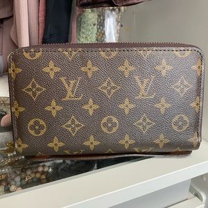 Double-sided coated canvas clutch/wallet